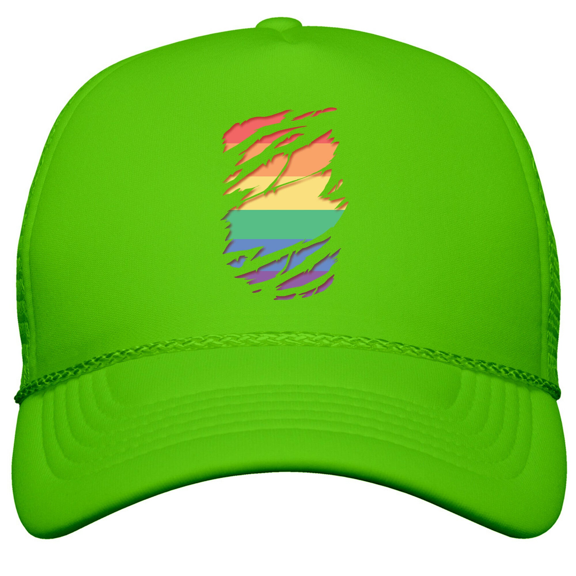 Ripped Shirt: Gay Pride Snapback Trucker Hat